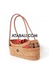 ladies fashion handmade rattan handbags straw ata unique